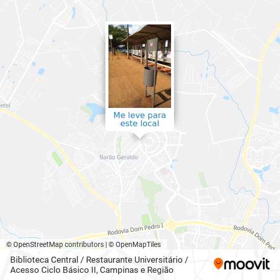 Biblioteca Central / Restaurante Universitário / Acesso Ciclo Básico II mapa