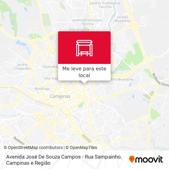 Avenida José De Souza Campos - Rua Sampainho mapa