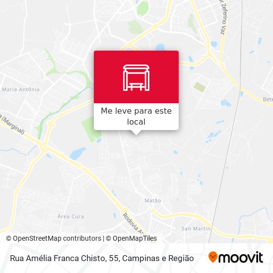 Rua Amélia Franca Chisto, 55 mapa