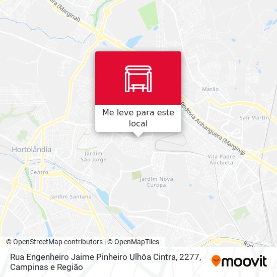 Rua Engenheiro Jaime Pinheiro Ulhôa Cintra, 2277 mapa