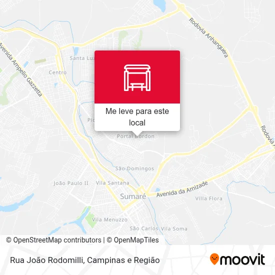 Rua João Rodomilli mapa