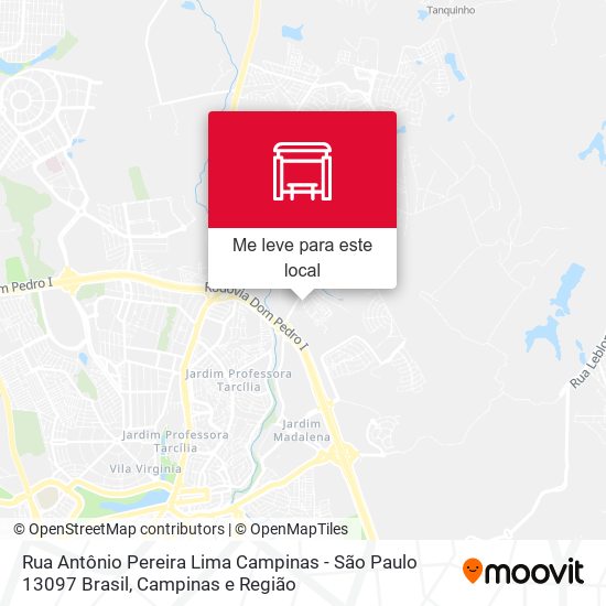 Rua Antônio Pereira Lima Campinas - São Paulo 13097 Brasil mapa