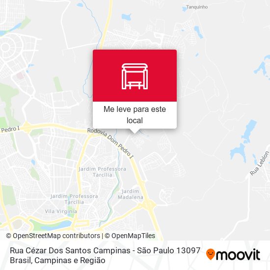 Rua Cézar Dos Santos Campinas - São Paulo 13097 Brasil mapa