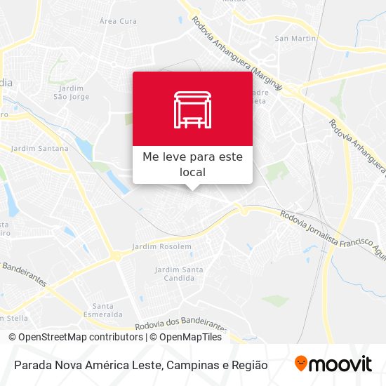 Parada Nova América Leste mapa