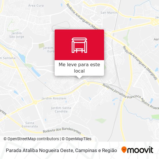 Parada Ataliba Nogueira Oeste mapa
