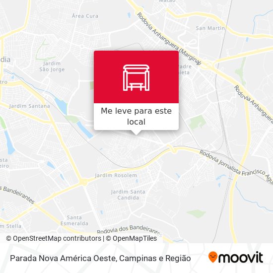 Parada Nova América Oeste mapa