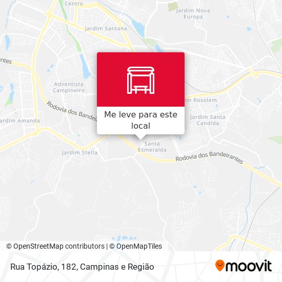 Rua Topázio, 182 mapa