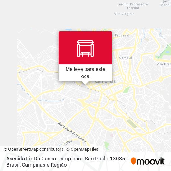 Avenida Lix Da Cunha Campinas - São Paulo 13035 Brasil mapa