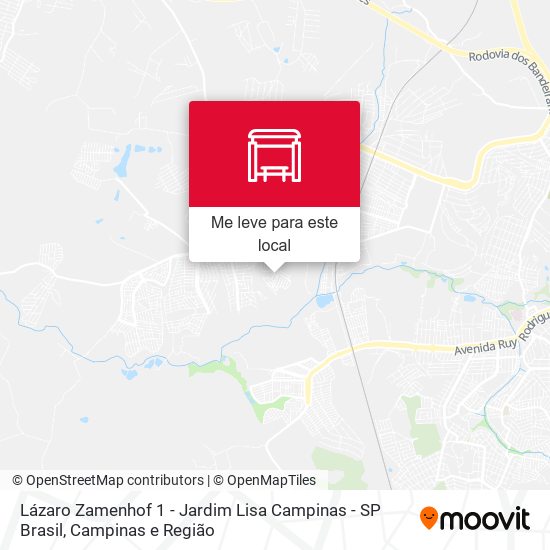 Lázaro Zamenhof 1 - Jardim Lisa Campinas - SP Brasil mapa