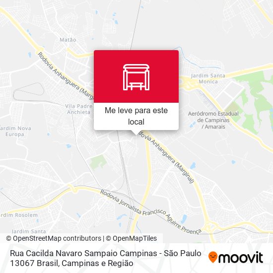 Rua Cacilda Navaro Sampaio Campinas - São Paulo 13067 Brasil mapa