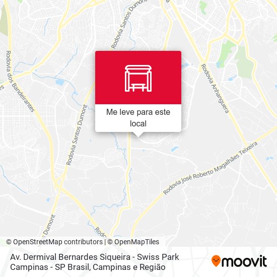 Av. Dermival Bernardes Siqueira - Swiss Park Campinas - SP Brasil mapa