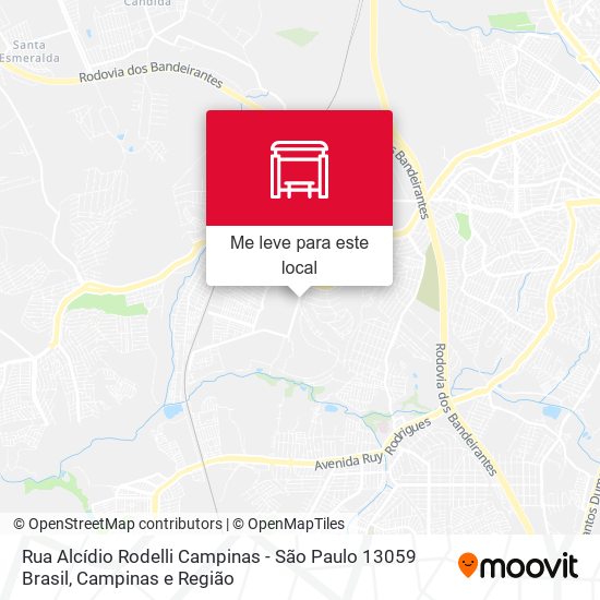 Rua Alcídio Rodelli Campinas - São Paulo 13059 Brasil mapa