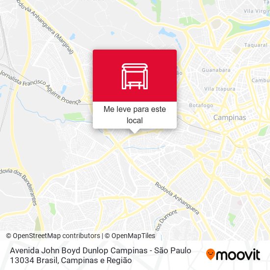 Avenida John Boyd Dunlop Campinas - São Paulo 13034 Brasil mapa
