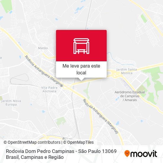 Rodovia Dom Pedro Campinas - São Paulo 13069 Brasil mapa