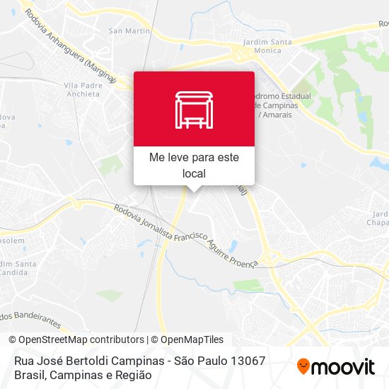 Rua José Bertoldi Campinas - São Paulo 13067 Brasil mapa