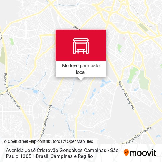 Avenida José Cristóvão Gonçalves Campinas - São Paulo 13051 Brasil mapa