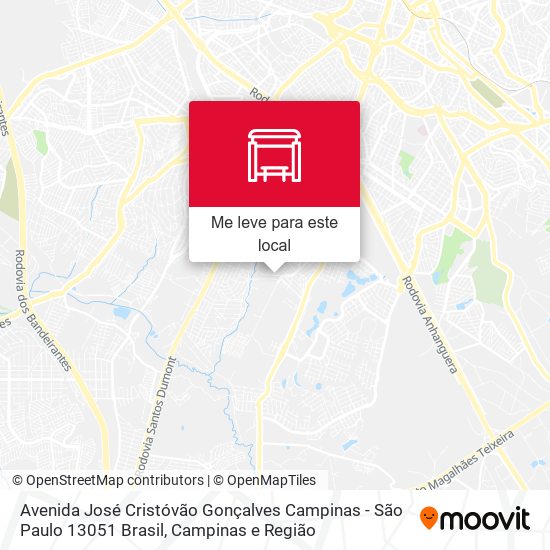 Avenida José Cristóvão Gonçalves Campinas - São Paulo 13051 Brasil mapa
