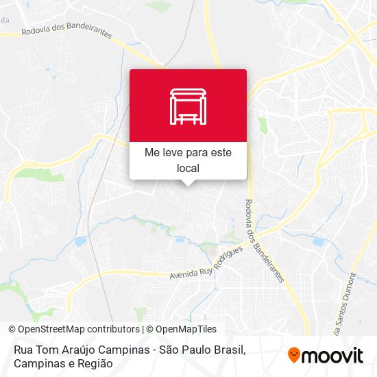 Rua Tom Araújo Campinas - São Paulo Brasil mapa