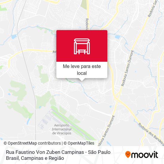 Rua Faustino Von Zuben Campinas - São Paulo Brasil mapa