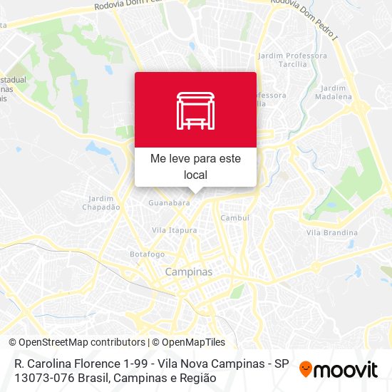 R. Carolina Florence 1-99 - Vila Nova Campinas - SP 13073-076 Brasil mapa