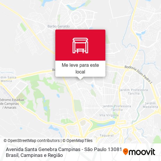 Avenida Santa Genebra Campinas - São Paulo 13081 Brasil mapa