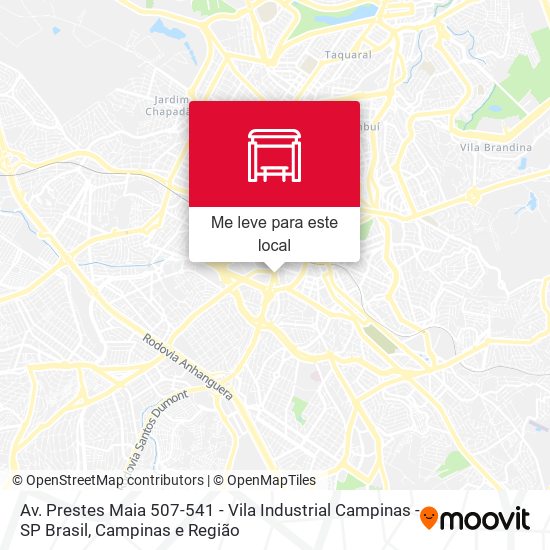 Av. Prestes Maia 507-541 - Vila Industrial Campinas - SP Brasil mapa