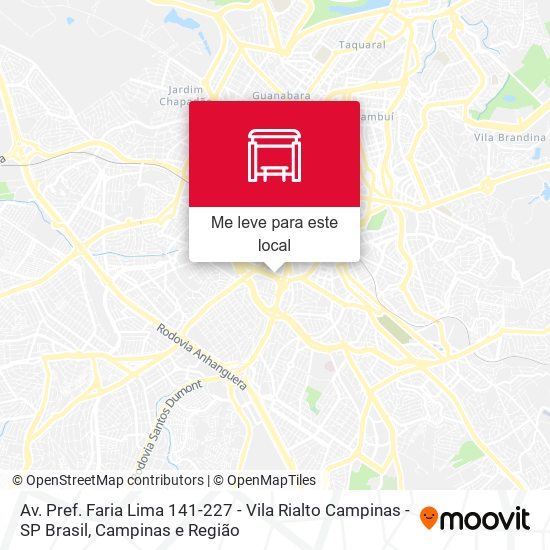 Av. Pref. Faria Lima 141-227 - Vila Rialto Campinas - SP Brasil mapa