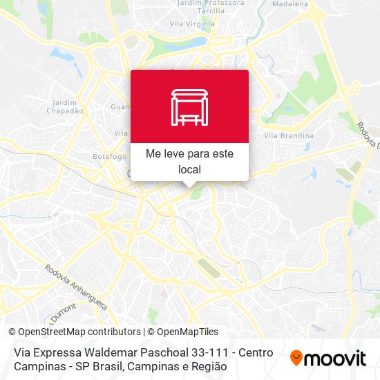 Via Expressa Waldemar Paschoal 33-111 - Centro Campinas - SP Brasil mapa