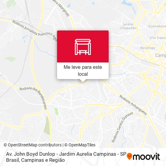 Av. John Boyd Dunlop - Jardim Aurelia Campinas - SP Brasil mapa
