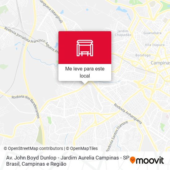 Av. John Boyd Dunlop - Jardim Aurelia Campinas - SP Brasil mapa