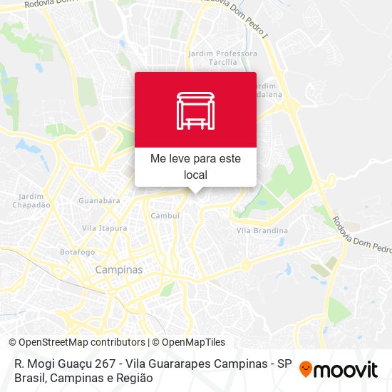 R. Mogi Guaçu 267 - Vila Guararapes Campinas - SP Brasil mapa