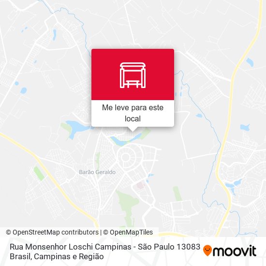 Rua Monsenhor Loschi Campinas - São Paulo 13083 Brasil mapa