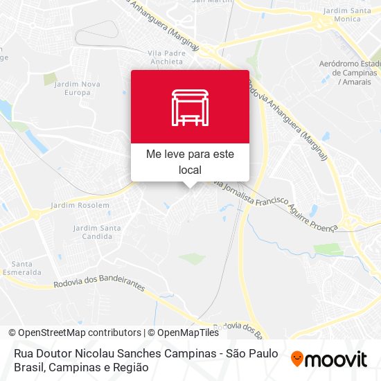 Rua Doutor Nicolau Sanches Campinas - São Paulo Brasil mapa