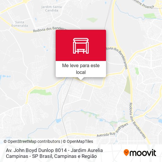 Av. John Boyd Dunlop 8014 - Jardim Aurelia Campinas - SP Brasil mapa
