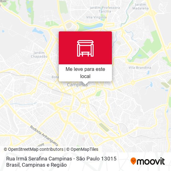 Rua Irmã Serafina Campinas - São Paulo 13015 Brasil mapa