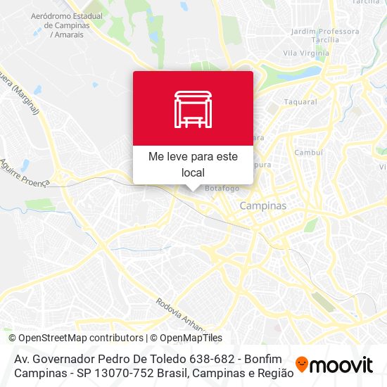 Av. Governador Pedro De Toledo 638-682 - Bonfim Campinas - SP 13070-752 Brasil mapa