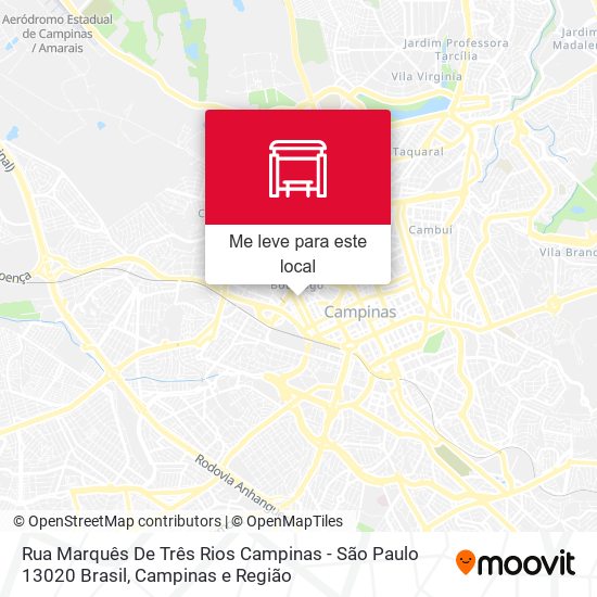 Rua Marquês De Três Rios Campinas - São Paulo 13020 Brasil mapa