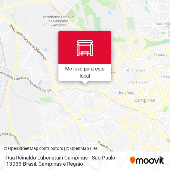 Rua Reinaldo Lubenstain Campinas - São Paulo 13033 Brasil mapa