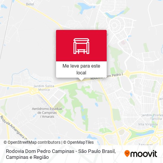 Rodovia Dom Pedro Campinas - São Paulo Brasil mapa