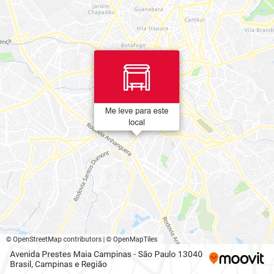 Avenida Prestes Maia Campinas - São Paulo 13040 Brasil mapa