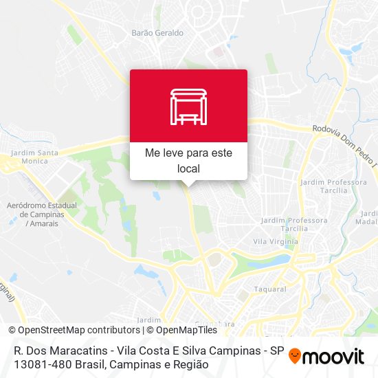 R. Dos Maracatins - Vila Costa E Silva Campinas - SP 13081-480 Brasil mapa