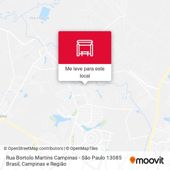 Rua Bortolo Martins Campinas - São Paulo 13085 Brasil mapa
