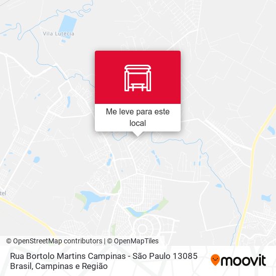 Rua Bortolo Martins Campinas - São Paulo 13085 Brasil mapa