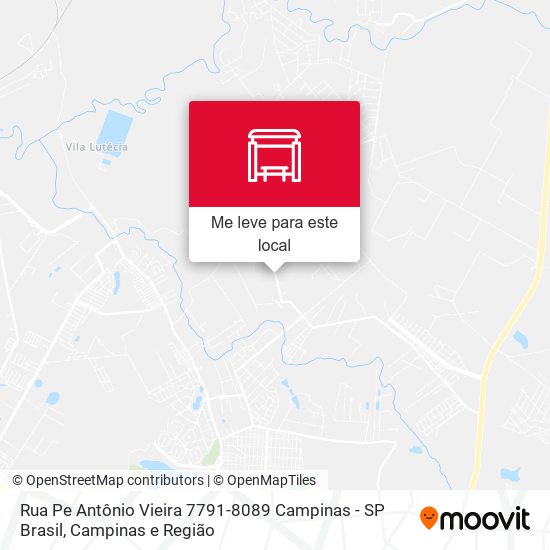 Rua Pe Antônio Vieira 7791-8089 Campinas - SP Brasil mapa