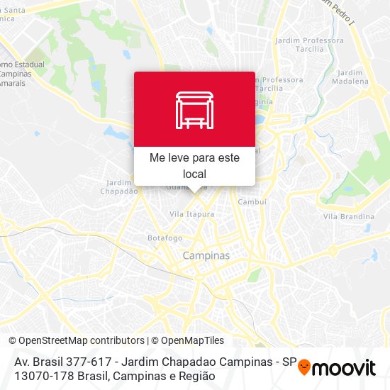 Av. Brasil 377-617 - Jardim Chapadao Campinas - SP 13070-178 Brasil mapa