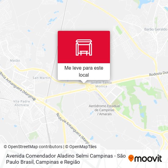 Avenida Comendador Aladino Selmi Campinas - São Paulo Brasil mapa