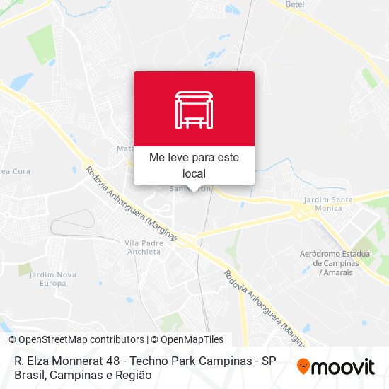 R. Elza Monnerat 48 - Techno Park Campinas - SP Brasil mapa