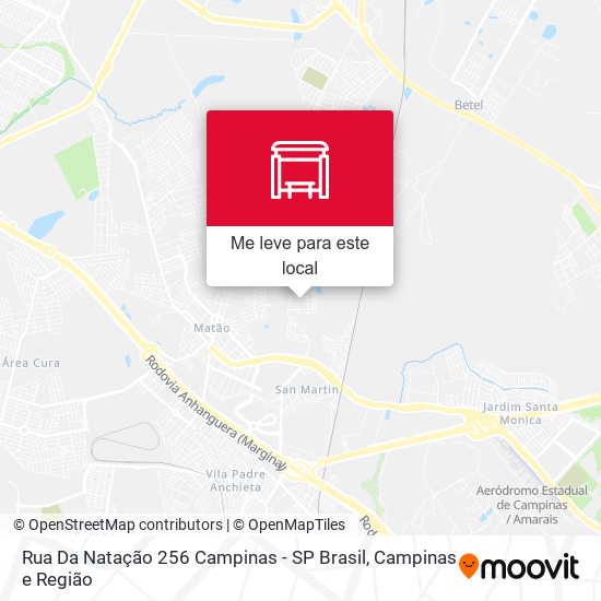 Rua Da Natação 256 Campinas - SP Brasil mapa