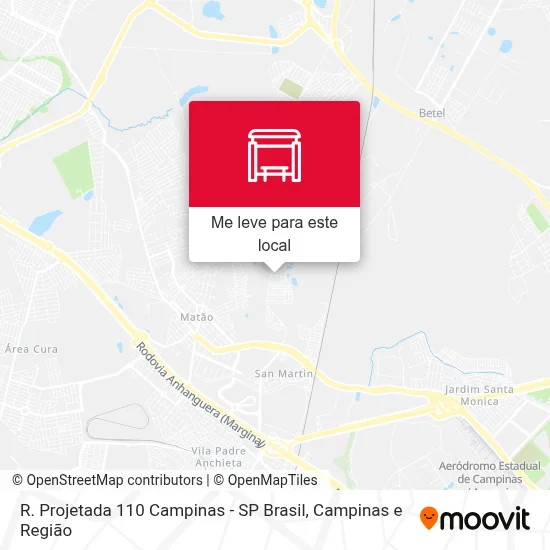 R. Projetada 110 Campinas - SP Brasil mapa