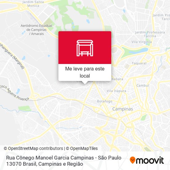 Rua Cônego Manoel Garcia Campinas - São Paulo 13070 Brasil mapa